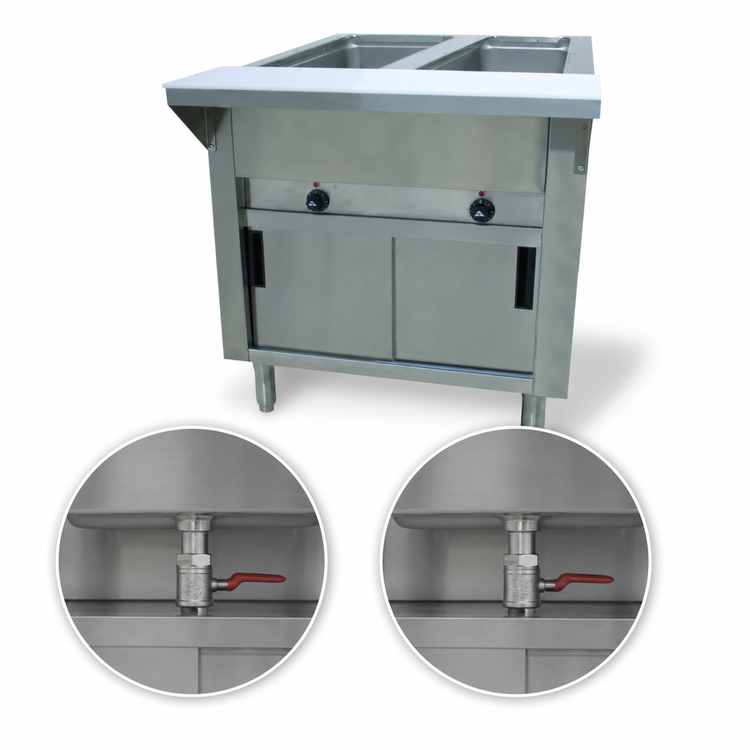 Product image #4 for Advance Tabco Triumph (Supreme) 31-13/16 Inch Electric Hot Food Table with 2 Sealed Wells and Enclosed Base