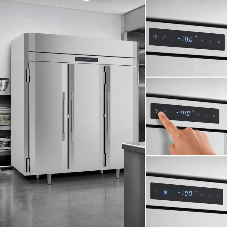 Product image #4 for Victory UltraSpec Extra Wide Three-Section Solid Door Reach-In Freezer, 74.16 Cu. Ft., Self-Contained, R290