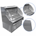 Thumbnail image #4 for Howard-McCray Ovation Series 75-Inch Curved-End Self-Contained Open Merchandiser with LED Lighting, Stainless Steel