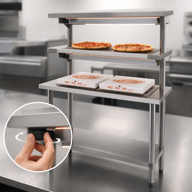 Product image #4 for Eagle Group 48-Inch Pizza Holding Table with Dual Infrared Warmers, 120V