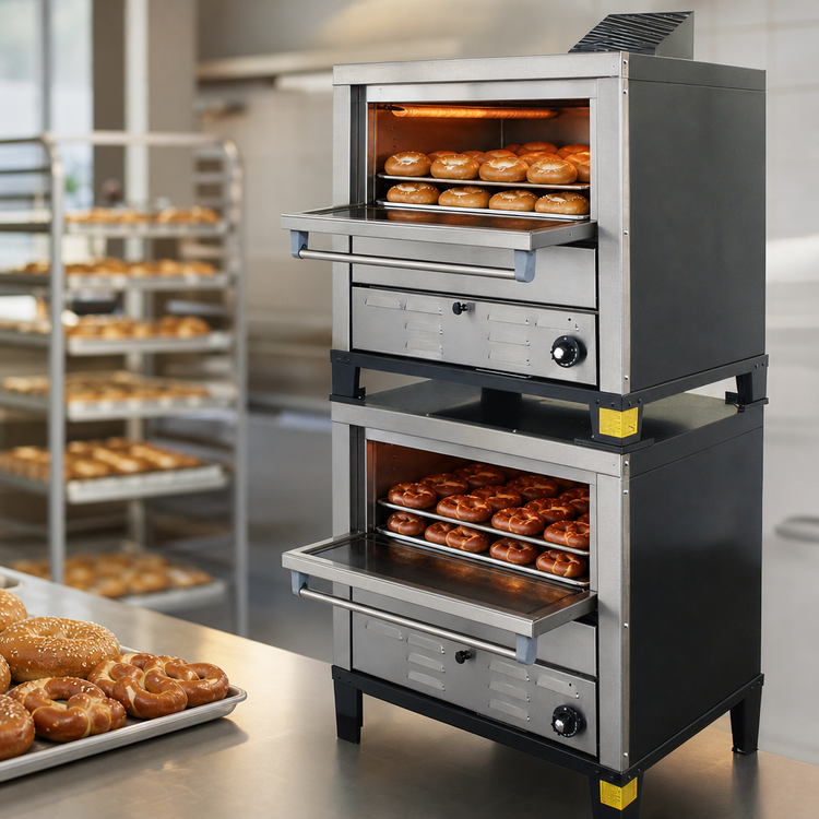 Product image #5 for Peerless Two-Deck Gas Countertop Bake Oven for Pretzels and Bagels