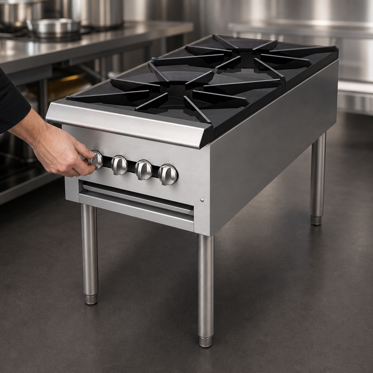 Product image #4 for Garland Signature Regal Series 18-Inch Wide Double Gas Stock Pot Range with 2 Burners, Standing Pilot