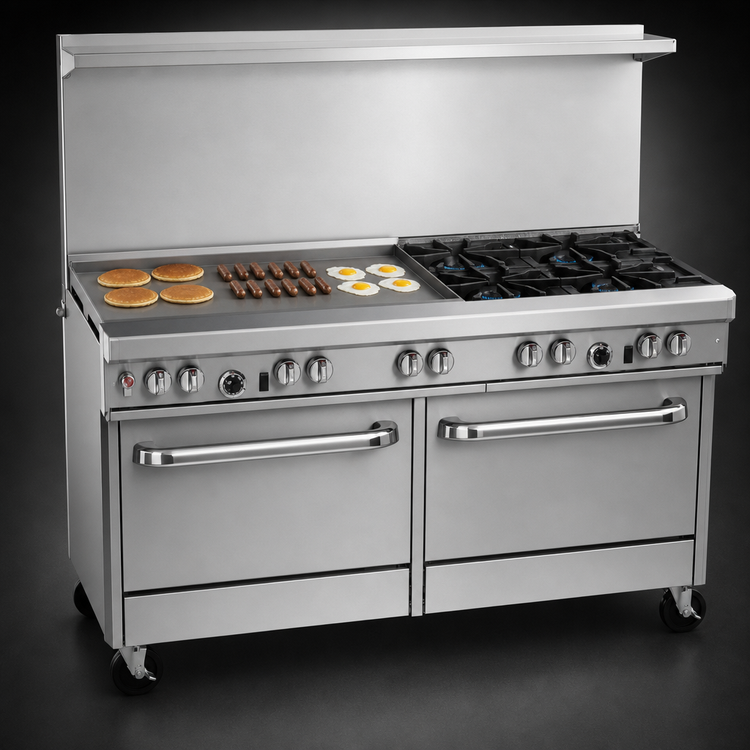 Product image #4 for Southbend Ultimate 60-Inch Gas Restaurant Range with 4 Open Burners, 36-Inch Griddle and Standard Oven