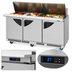 Thumbnail image #4 for Turbo Air Super Deluxe 72-5/8 Inch Wide Three-Section Front Breathing Mega Top Sandwich/Salad Prep Table, 30-Pan