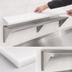 Thumbnail image #4 for Advance Tabco Triumph (Supreme) 47-1/8-Inch Stainless Steel Carving Station Shelf with Removable 3/8-Inch White Poly Cutting Board