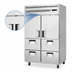 Thumbnail image #4 for Everest Refrigeration Two-Section Reach-In Refrigerator with Half Doors and Drawers, 48 Cu. Ft., Top-Mounted Self-Contained Refrigeration, Stainless Steel