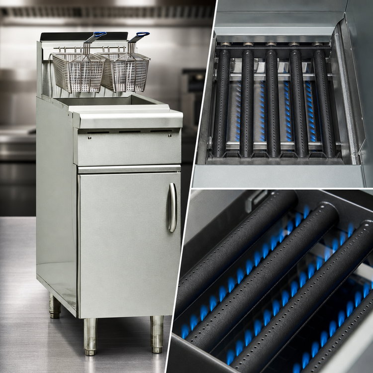Product image #4 for Imperial Spec Series Heavy Duty Range Match Gas Floor Fryer, 50 lb. Capacity