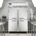 Thumbnail image #3 for Continental Refrigerator Designer Line Two-Section Shallow Depth Reach-In Freezer with Half-Height Solid Doors