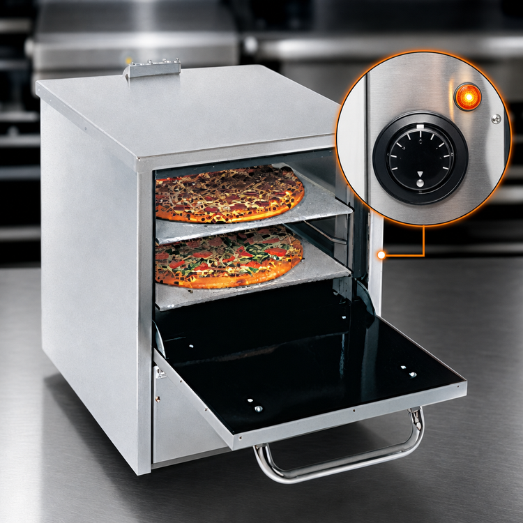 Product image #4 for Comstock-Castle PO19 Countertop Gas Pizza Oven, 24-Inch Wide, 2 Hearth Decks, 25,000 BTU