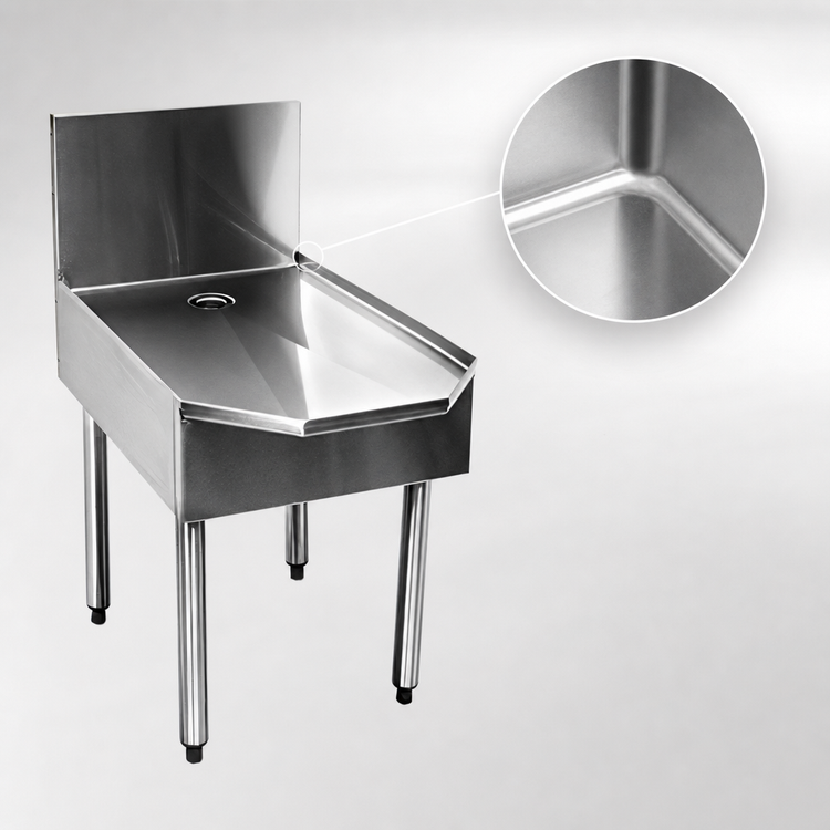 Product image #4 for CHOICE Island Oasis Stainless Steel Blender Station Stand with 1-Inch Drain Pan, 18 in. W x 29 in. D