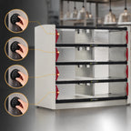 Thumbnail image #5 for Metro Metro2Go PU8CD-HS1842 8-Compartment Pass-Thru Order Hot Station with Sliding Polycarbonate Doors, 4 Controlled Shelves, 120V