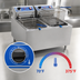 Thumbnail image #4 for Globe PF32E Dual Tank Electric Countertop Fryer, 32 lb. Oil Capacity