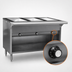 Thumbnail image #4 for Spec-Master 48-Inch Electric Hot Food Table with 3 12 x 20-Inch Wet/Dry Wells, Open Cabinet Base, 120V