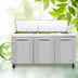 Thumbnail image #4 for Continental Refrigerator SW72N27M Mighty Top 72-Inch Three-Section Refrigerated Sandwich Prep Table with 27 Pans