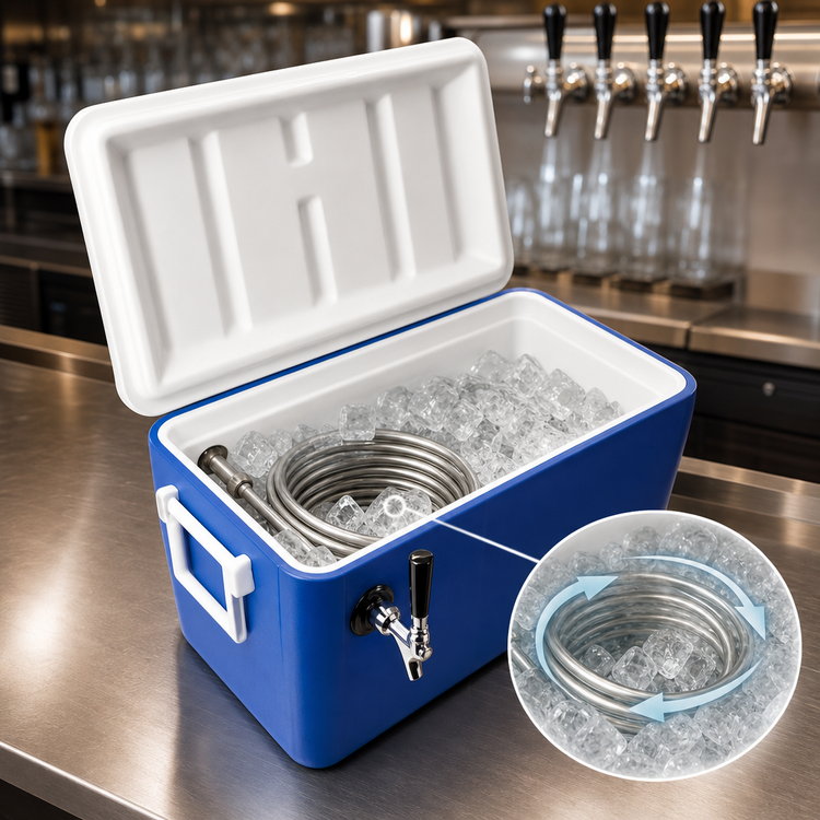 Product image #4 for Micro Matic 48-Quart Jockey Box Coil Cooler with 100/20-Foot Coil and 1 Faucet