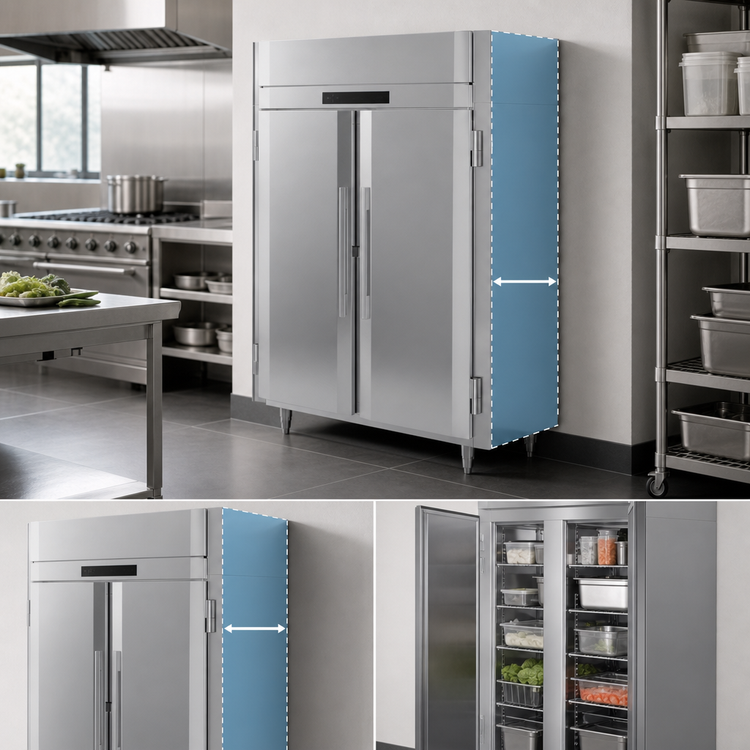 Product image #4 for Victory UltraSpec Shallow Depth Two-Section Solid Door Reach-In Freezer, Self-Contained, Top-Mounted, 41.35 Cu. Ft.