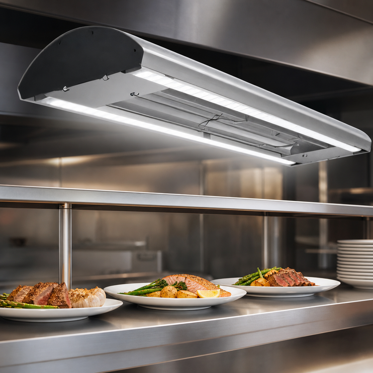 Product image #4 for Hatco Glo-Ray Curved 60-Inch High-Watt Lighted Infrared Strip Heater with Dual LED Lights and Electronic Infinite Control