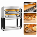 Thumbnail image #4 for PizzaMaster PM 1132ED Two-Deck Electric Pizza Deck Oven, 932°F Maximum, Ceramic Clay Stones, 63.2 x 42.1-Inch Baking Surface