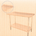 Thumbnail image #4 for Advance Tabco 84 in. x 30 in. 14-Gauge 304 Stainless Steel Work Table with 1-1/2 in. Rear Up-Turn and Adjustable Undershelf