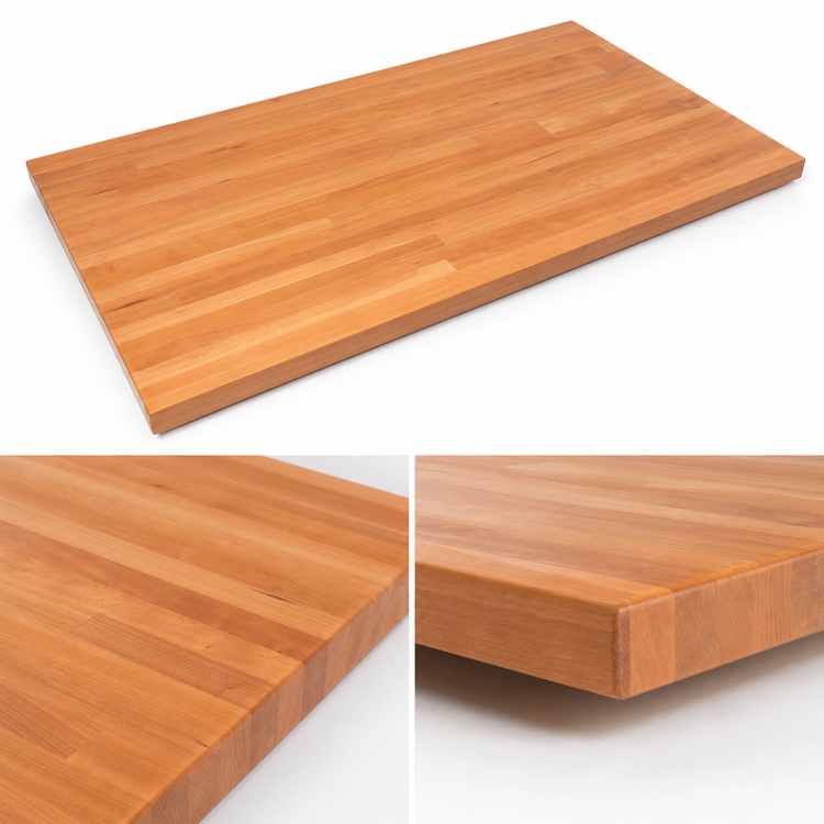 Product image #4 for Boos Block 72" x 42" American Cherry Edge Grain Kitchen Countertop, 1-1/2" Thick, Varnique Finish