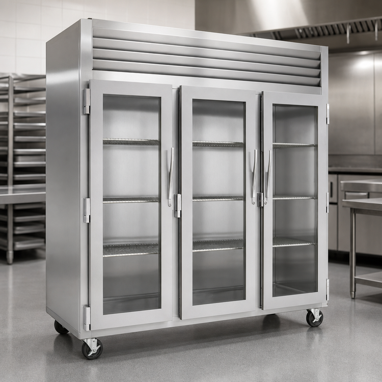 Product image #4 for Traulsen Spec-Line RHF332WP-HHG Three-Section Pass-Thru Heated Holding Cabinet with Half-Height Glass Doors