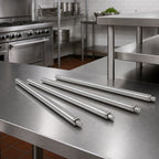 Thumbnail image #5 for John Boos SLEG-20B-4-X Stainless Steel Support Legs, 20"H, 1-5/8" Diameter, Adjustable Bullet Feet, Set of 4