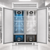 Thumbnail image #4 for 48 Inch Two-Section Side-by-Side Reach-In Refrigerator/Freezer with Solid Stainless Steel Doors