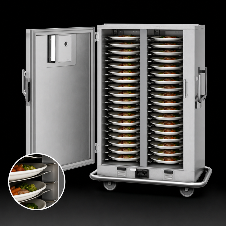 Product image #4 for Metro MBQ-144-QH Single-Door Heated Banquet Cabinet, 144 Plate Capacity, Quad-Heat Dual Fuel