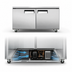 Thumbnail image #4 for Juneau 2-Section Undercounter Reach-In Freezer, 60 Inch Wide, 8.9 Cu. Ft., Solid Doors