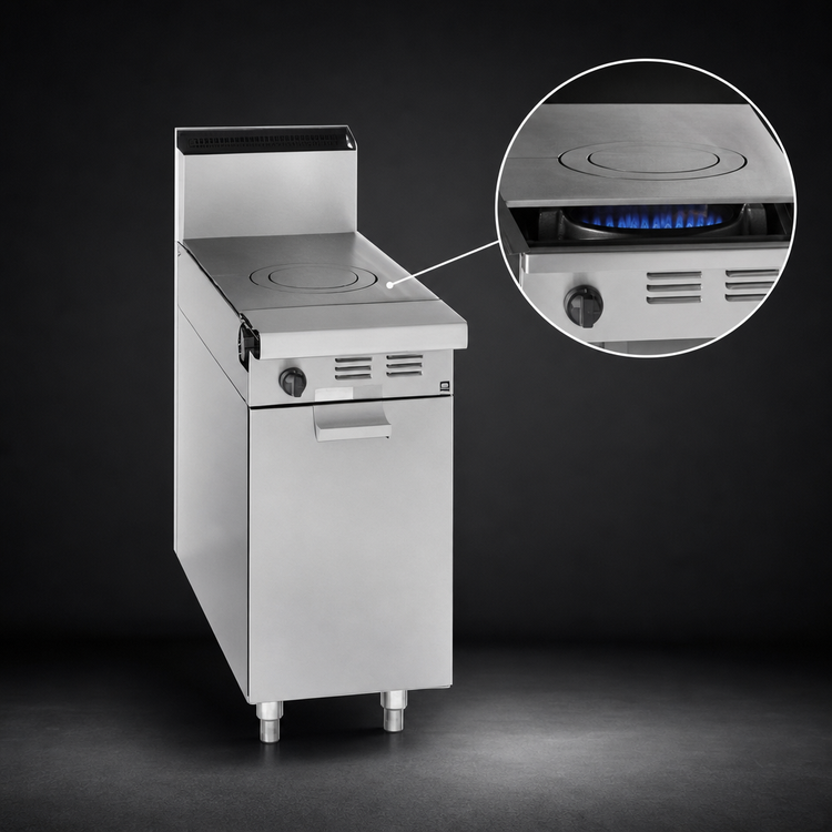Product image #4 for Garland Master Series Heavy Duty 17-Inch Gas Add-A-Unit Hot Top Range with Storage Base