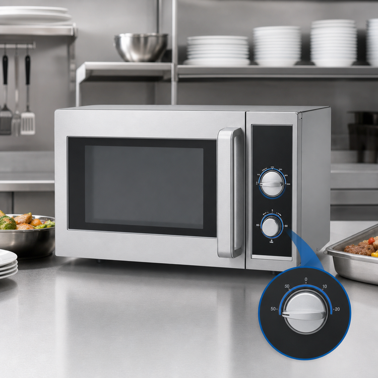 Product image #4 for Vollrath Countertop Microwave Oven with Manual Dial Controls, 0.9 Cu. Ft., 1000W, Stainless Steel