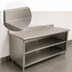 Thumbnail image #4 for Advance Tabco Special Value Series 60 in. x 24 in. Open Base Stainless Steel Work Table with 5 in. Backsplash and Mid-Shelf