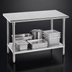 Thumbnail image #4 for Advance Tabco 84-Inch x 30-Inch 16 Gauge 304 Stainless Steel Work Table with Adjustable Undershelf