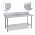 Thumbnail image #4 for Duke 144-Inch Long x 30-Inch Deep Stainless Steel Work Table with 5-Inch Riser and Undershelf