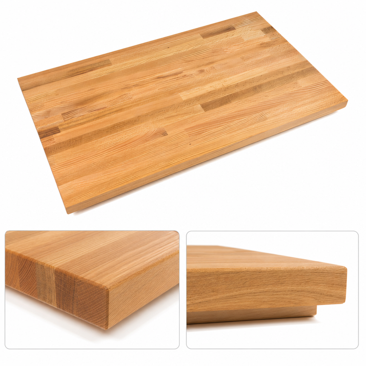 Product image #4 for John Boos Appalachian Red Oak Blended Edge Grain Kitchen Countertop, 18 x 25 x 1-1/2 Inch, Varnique Finish