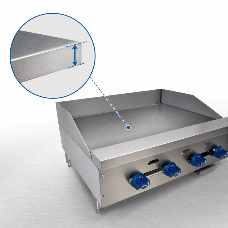 Product image #4 for Comstock-Castle 54-Inch Countertop Gas Griddle with 3/4-Inch Smooth Steel Plate