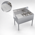 Thumbnail image #4 for Krowne Royal Series Two-Compartment Underbar Sink Unit with Left Drainboard and Faucet, 36 x 24 Inches