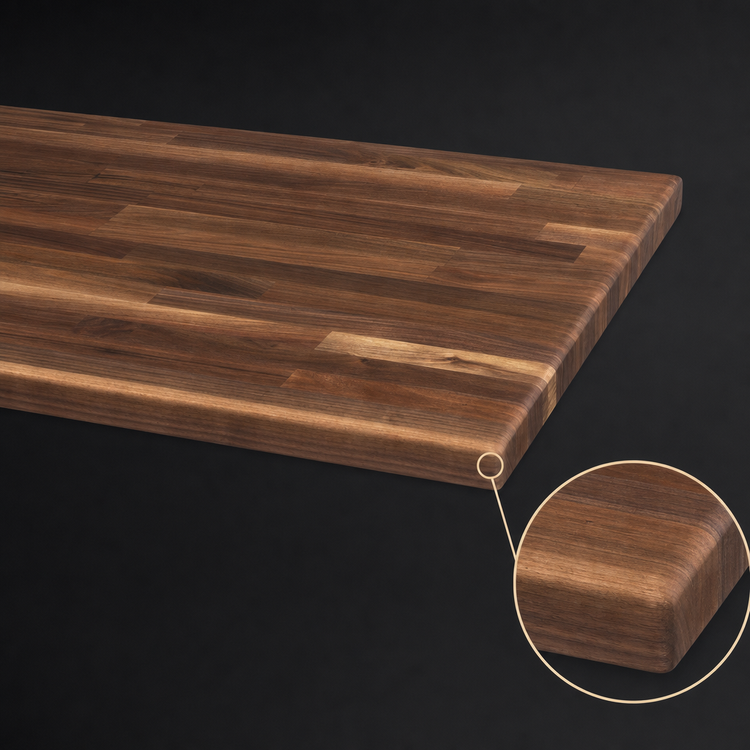 Product image #4 for John Boos Boos Block Blended Edge Grain American Black Walnut Kitchen Countertop, 48 x 25 x 1-1/2 Inch, Penetrating Oil Finish
