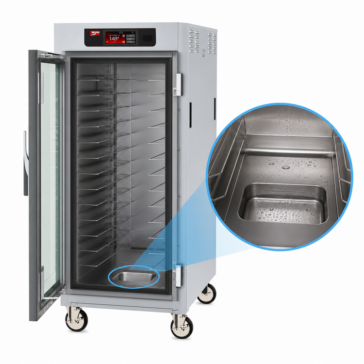 Product image #4 for Metro C5 8 Series Controlled Temperature Heated Holding Cabinet, 3/4 Height, Double-Pane Glass Doors, Universal Wire Slides, Mobile