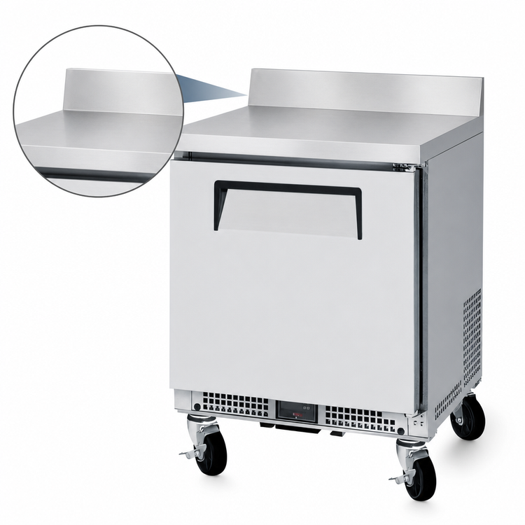 Product image #4 for Turbo Air M3 24-Inch Shallow Depth One-Section Worktop Refrigerator with Solid Door