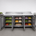 Thumbnail image #4 for Maxx Cold X-Series 72-Inch Megatop Sandwich & Salad Prep Table with 3 Doors and 30-Pan Top