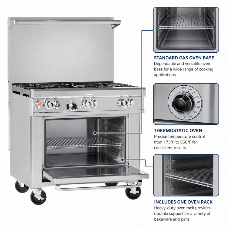 Product image #4 for Southbend Ultimate 36-Inch Gas Restaurant Range with 36-Inch Charbroiler and Standard Oven