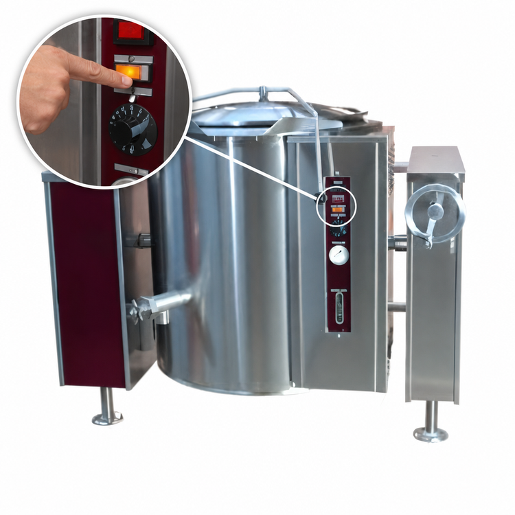 Product image #4 for Crown GLT-40F 40 Gallon Full-Jacket Tilting Gas Kettle