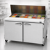 Thumbnail image #4 for Turbo Air PRO Series 60-Inch Two-Section Sandwich/Salad Prep Table with 16-Pan Opening, Solid Doors, Rear-Mount Self-Contained Compressor