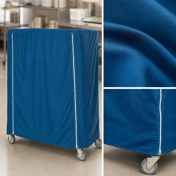 Product image #4 for Metro Mariner Blue Uncoated Nylon Queen Mary & Banquet Cart Cover