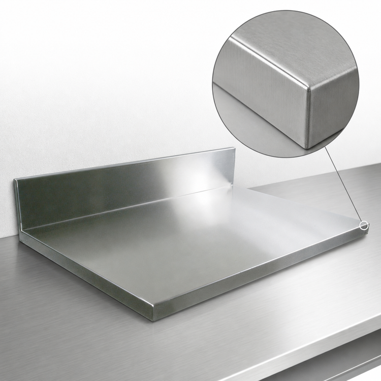 Product image #4 for John Boos 18 x 30-Inch Stainless Steel Countertop with 6-Inch Boxed Backsplash