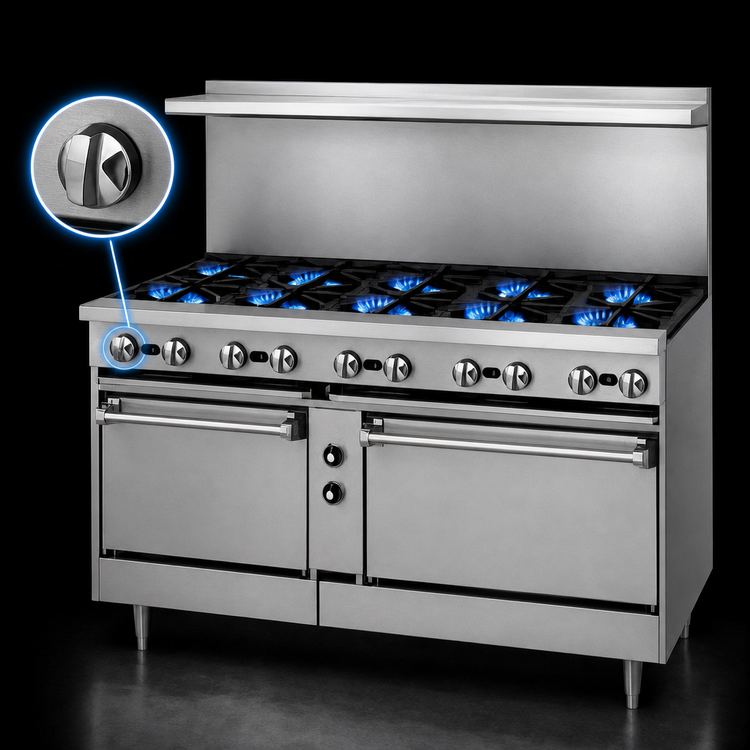 Product image #4 for Jade Range Bistro JBR-10 60" 10-Burner Gas Restaurant Range with Cabinet Base