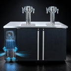 Thumbnail image #4 for Micro Matic USA Pro-Line MDD58W-E-D Dual-Temperature Wine Cooler Dispenser, 2-Section, Self-Contained Refrigeration, 8 1/6 Barrel Keg Capacity