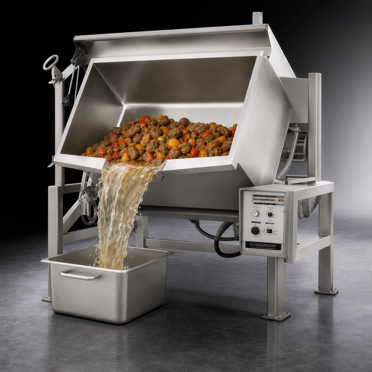 Product image #4 for Legion Combi-Pan Electric Power Tilt Skillet with Open Frame Base, 40.1-Gallon Capacity