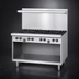 Thumbnail image #4 for U.S. Range U-Series 48-Inch Gas Restaurant Range with 8 Open Burners and Storage Base